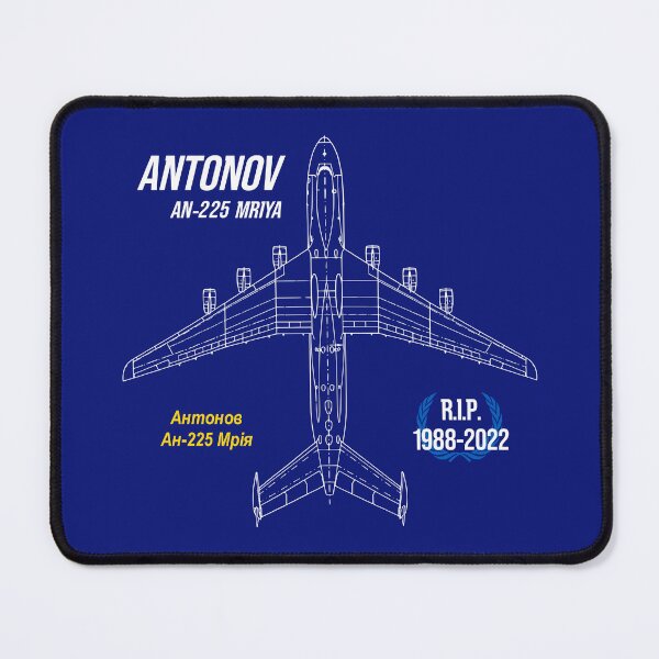 Item preview, AN-225 Antonov Mriya Cargo Plane RIP Poster blue edition designed and sold by angelisart.