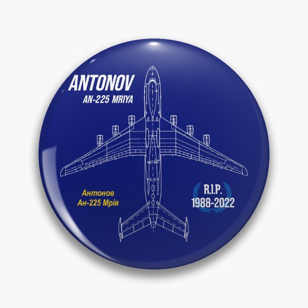 Item preview, AN-225 Antonov Mriya Cargo Plane RIP Poster blue edition designed and sold by angelisart.