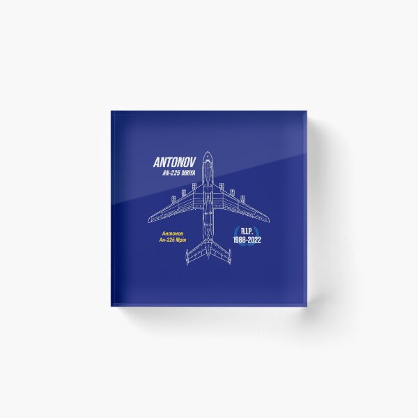 Item preview, AN-225 Antonov Mriya Cargo Plane RIP Poster blue edition designed and sold by angelisart.
