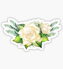 Watercolor yellow roses Sticker