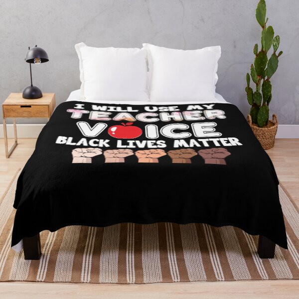 Item preview, I will use my teacher voice black lives matter designed and sold by margeretelser.