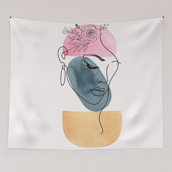 Item preview, Abstract Faces One Line Woman Art designed and sold by virillanissa.