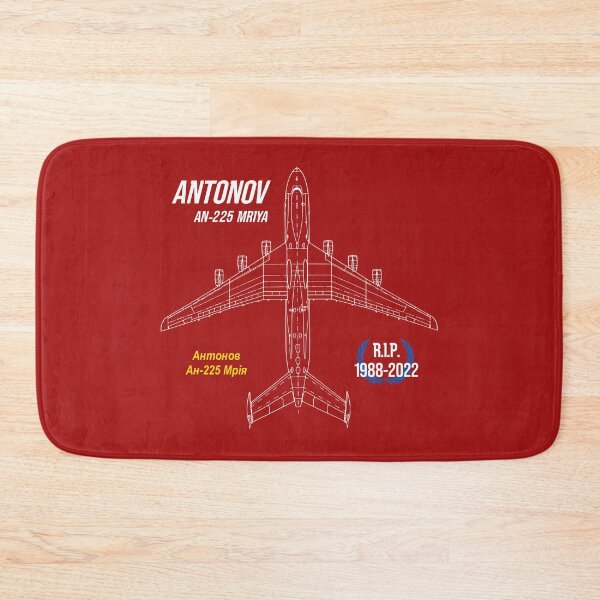 Item preview, AN-225 Antonov Mriya Cargo Plane RIP Poster red edition designed and sold by angelisart.