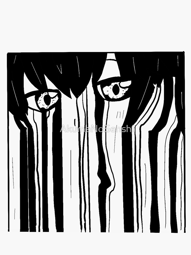 Anime Girl Eyes Melting Waifu Design Sticker By Akumanosenshi Redbubble 9449