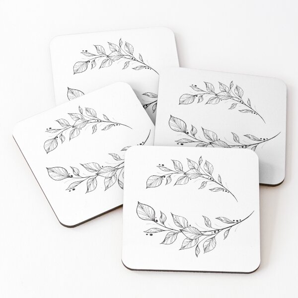 Item preview, botany tattoo sketch - beautiful twig plant. Botanical element template for graphic design, wedding decor, textiles, souvenir gift, stationery print designed and sold by Sunshine2504.