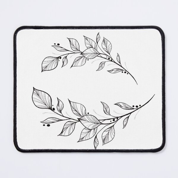 Item preview, botany tattoo sketch - beautiful twig plant. Botanical element template for graphic design, wedding decor, textiles, souvenir gift, stationery print designed and sold by Sunshine2504.