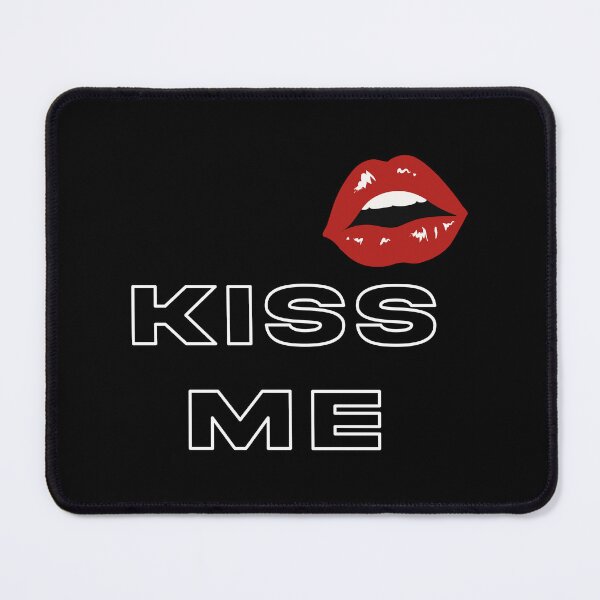 Item preview, KISS ME black text with sexy female lips designed and sold by Martapp.
