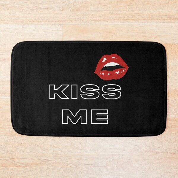 Item preview, KISS ME black text with sexy female lips designed and sold by Martapp.