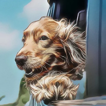 Artwork thumbnail, Cocker Spaniel Riding In Car by NiftyTees