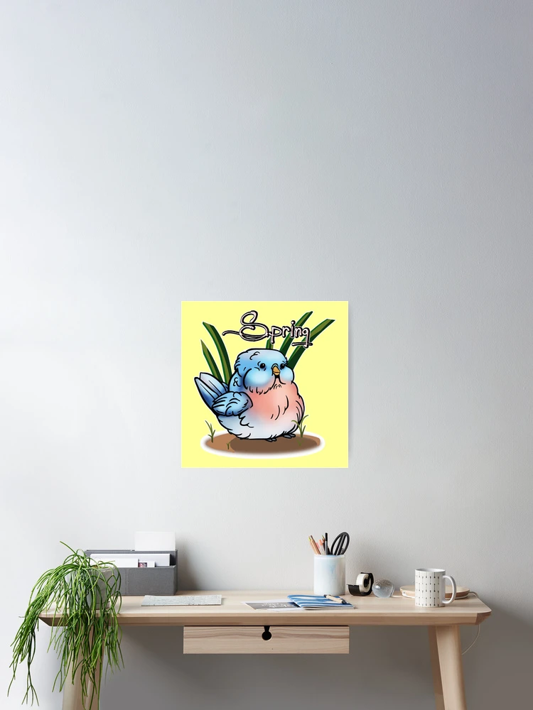 Thumbnail 2 of 3, Poster, Springtime Bluebird: Spring designed and sold by iduzarts.