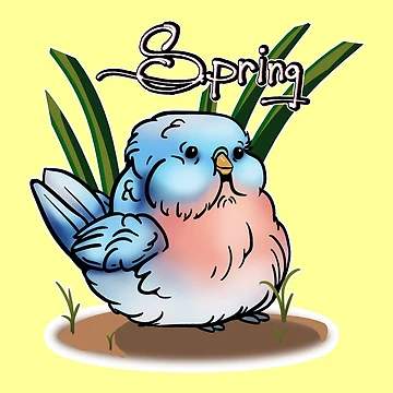 Artwork thumbnail, Springtime Bluebird: Spring by iduzarts