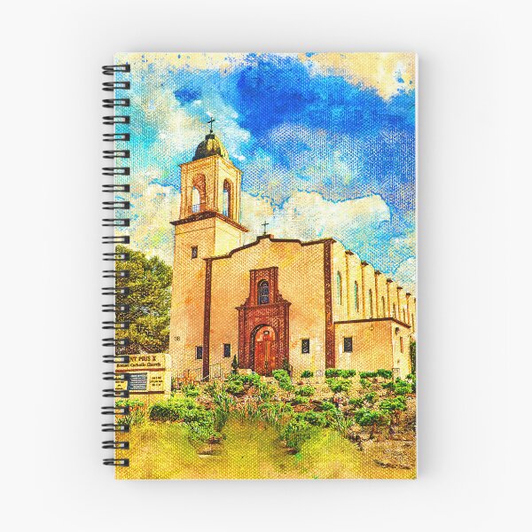 Item preview, Saint Pius X Church in Chula Vista - digital painting designed and sold by NickoPrints.