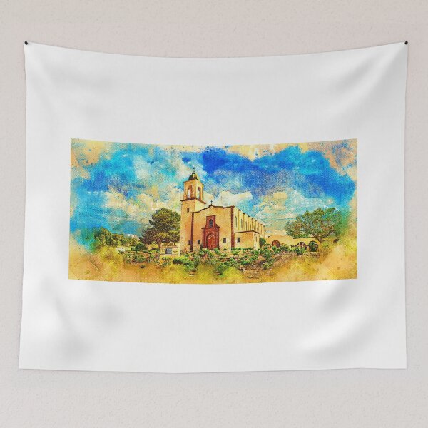 Item preview, Saint Pius X Church in Chula Vista - digital painting designed and sold by NickoPrints.