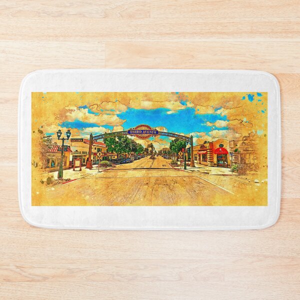 Item preview, Third Avenue sign in downtown Chula Vista seen from the north designed and sold by NickoPrints.
