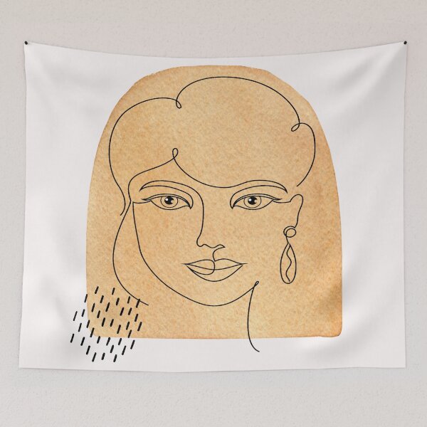 Item preview, Abstract Faces One Line Woman Art designed and sold by virillanissa.
