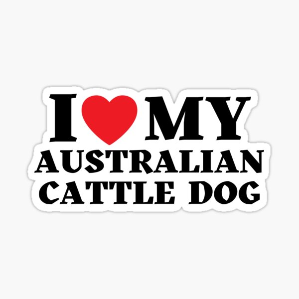 Aperçu de l'œuvre J'aime mon chien de bétail australien créée et vendue par leafsquare.