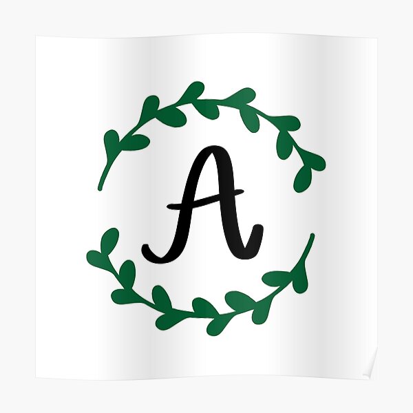 A Monogram Wreath Poster