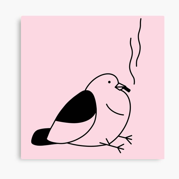Smoking Pigeon line art