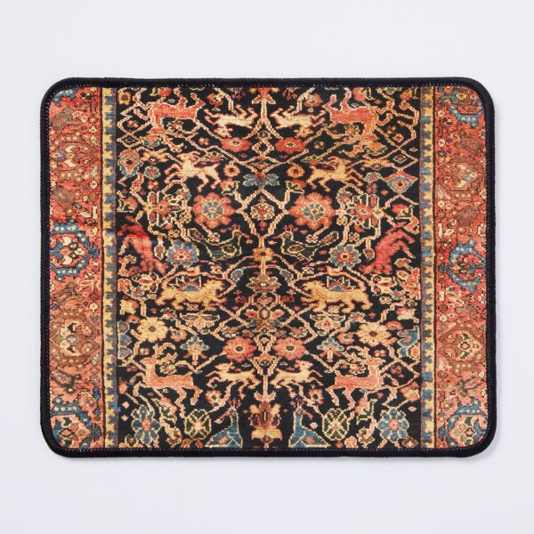 Item preview, Antique Persian Feraghan Vase Rug with Animals Print designed and sold by Vicky Brago-Mitchell®.
