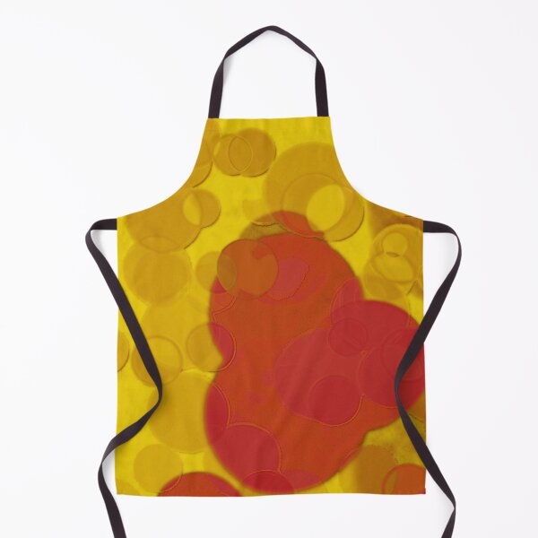 Item preview, Red abstract bubbles on yellow texture designed and sold by Bepslabor.