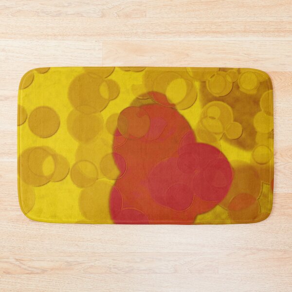 Item preview, Red abstract bubbles on yellow texture designed and sold by Bepslabor.