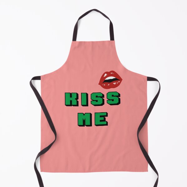Item preview, KISS ME green text with sexy female lips designed and sold by Martapp.