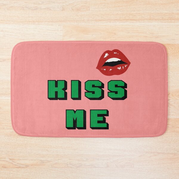 Item preview, KISS ME green text with sexy female lips designed and sold by Martapp.
