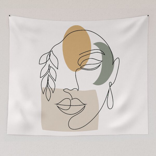 Item preview, Abstract Faces One Line Woman Art designed and sold by virillanissa.