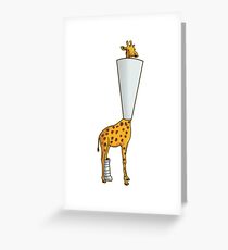 Ouch Giraffe Greeting Card