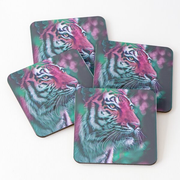 Item preview, Psychedelic Midnight Wildlife Tiger Zoo designed and sold by TheWildFlix.