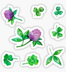 Watercolor clover collection Sticker