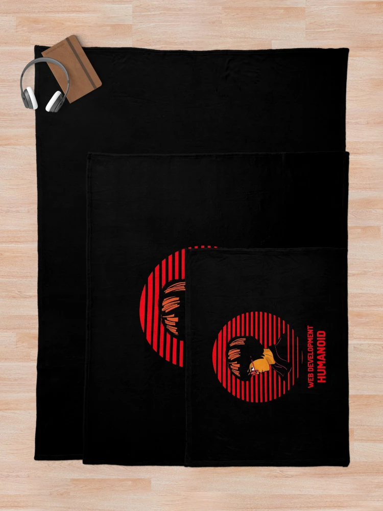 Thumbnail 5 of 6, Throw Blanket, Web Development Humanoid - Coding Programmer Design designed and sold by Shirtlify.