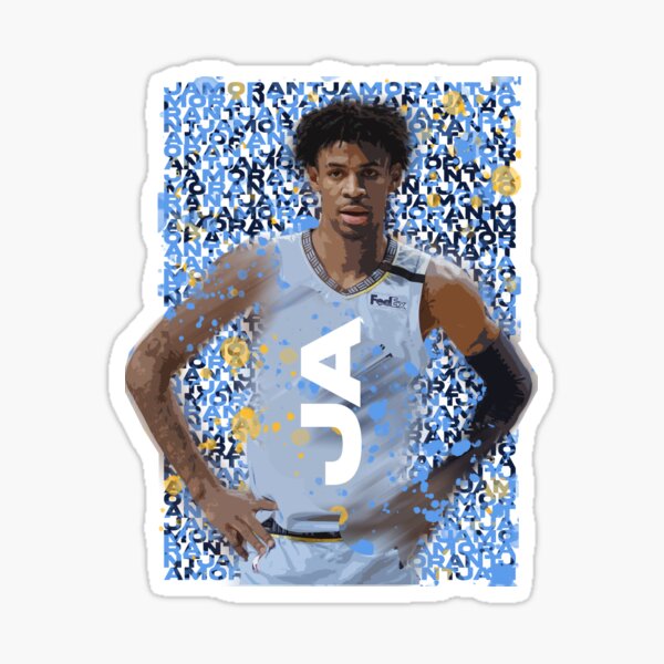 Ja Morant Logo Design Jersey Sticker for Sale by SaySth