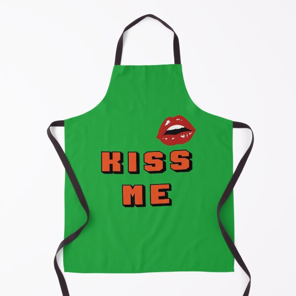 Item preview, KISS ME orange text with sexy female lips designed and sold by Martapp.