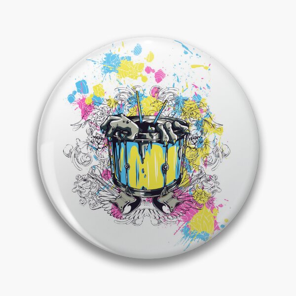 Item preview, Monster climbing out of a drum crushing guitars designed and sold by SpringPetals.