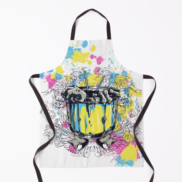 Item preview, Monster climbing out of a drum crushing guitars designed and sold by SpringPetals.
