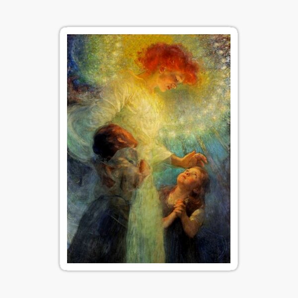 Guardian Angel” By Franz Dvorak" Sticker By PatricianneK | Redbubble