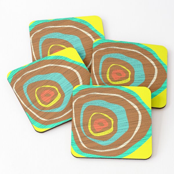 Item preview, Brightly Colored Retro Concentric Circles on Yellow designed and sold by LisWilliams.