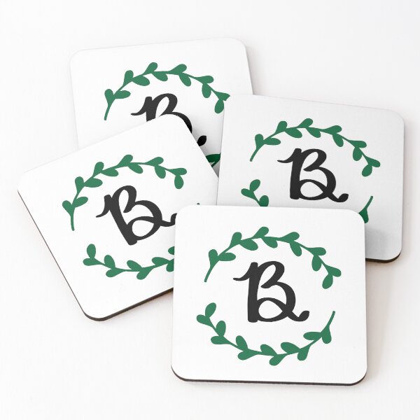 Item preview, B Monogram Wreath designed and sold by LillyAshley.