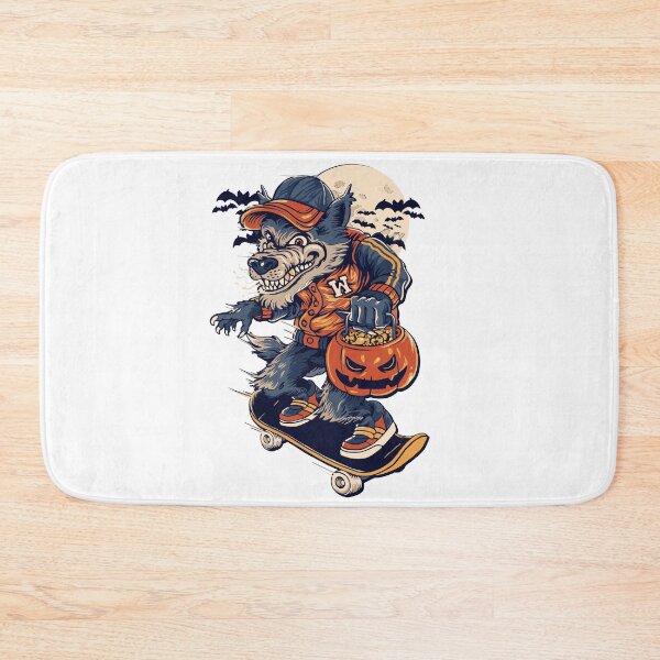 Item preview, Crazy wolf skiing under the moon and the bats behind it designed and sold by Scopestor.
