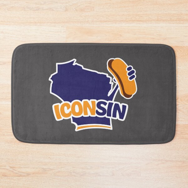 Item preview, Wisconsin is Arched Iconsin (blue and gold) Brat designed and sold by gstrehlow2011.