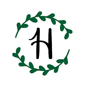 Artwork thumbnail, H Monogram Wreath by LillyAshley