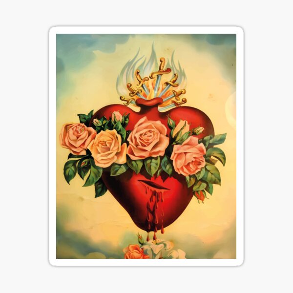 Item preview, sacred heart art designed and sold by edleon.