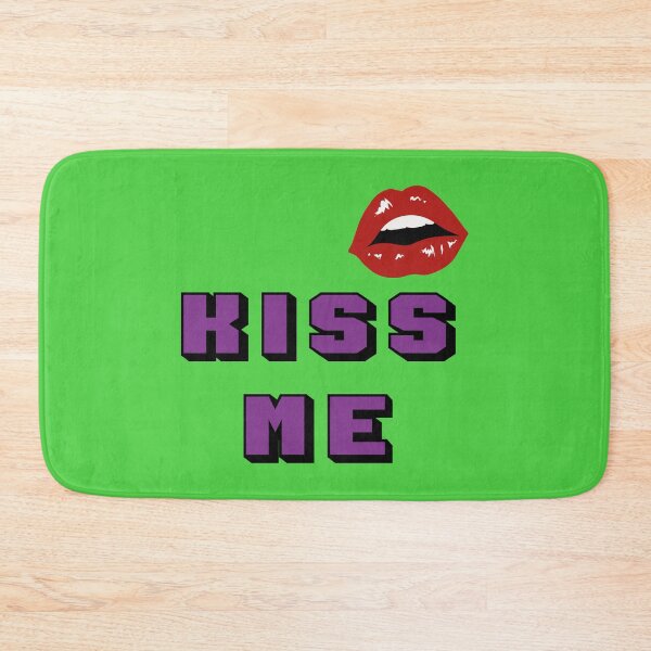 Item preview, KISS ME purple text with sexy female lips designed and sold by Martapp.