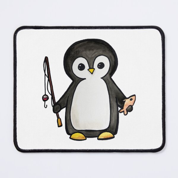 Artikelvorschau, Fischen-Pinguin-Aquarell-Kunst entworfen und verkauft von kmstudio.