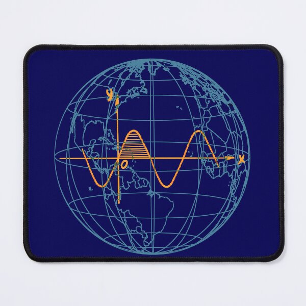 Item preview, Sine wave in the World map designed and sold by EngineersArt.