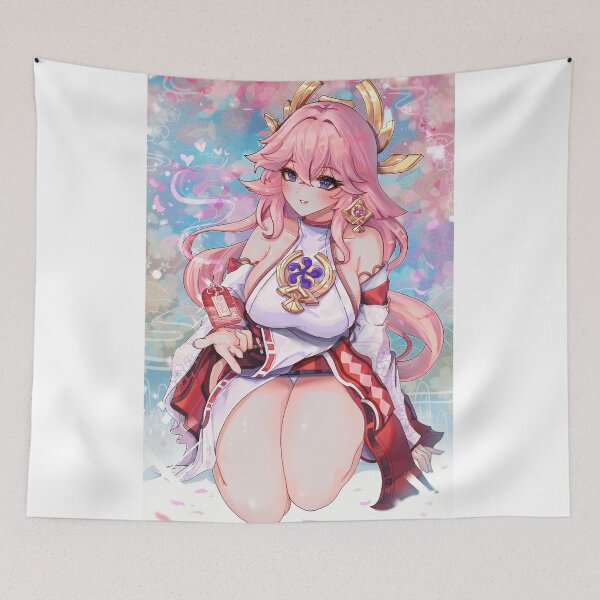 Item preview, Waifu Yae Miko Lewd Genshin Impact  designed and sold by Ecchi Girls Love.