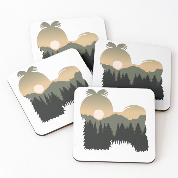 Item preview, shih tzu dog forest mountain sunset gift designed and sold by alaechamlal.