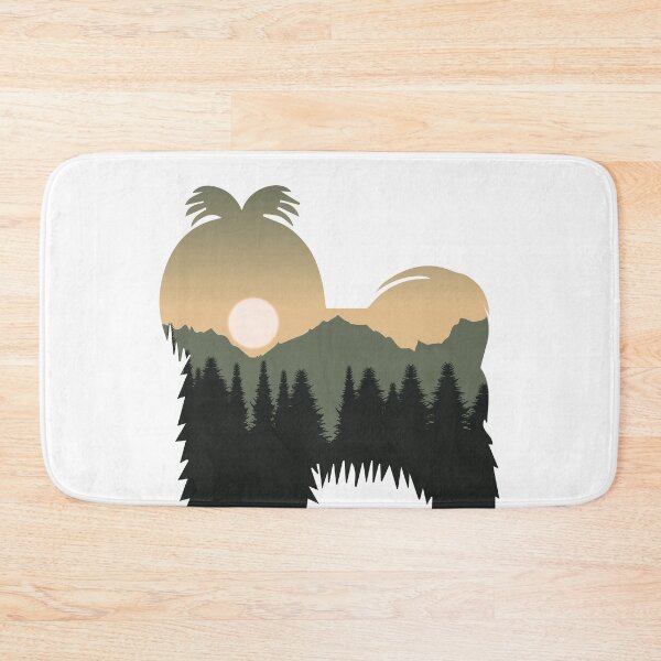 Item preview, shih tzu dog forest mountain sunset gift designed and sold by alaechamlal.