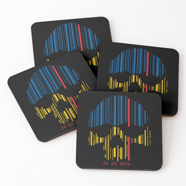 Item preview, Skull in the colors of the Ukrainian flag designed and sold by etraveler.